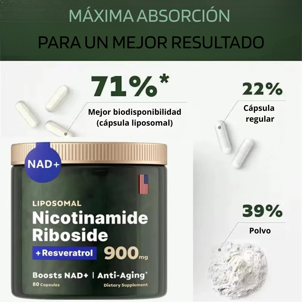 Suplemento NAD+ - Ribósido de Nicotinamida Liposomal