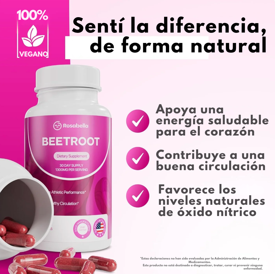 BeetRoot® – Cápsulas de Remolacha para el Bienestar Diario y Apoyo Natural