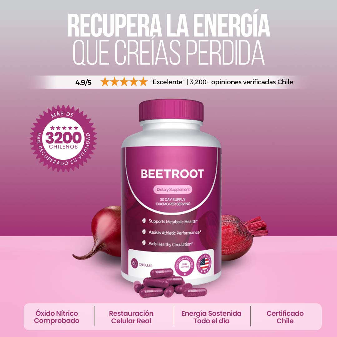 BeetRoot® – Cápsulas de Remolacha para el Bienestar Diario y Apoyo Natural