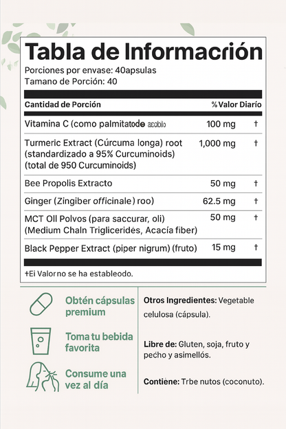 Turmeric Curcuma Ultra Bio - Apoyo integral al bienestar