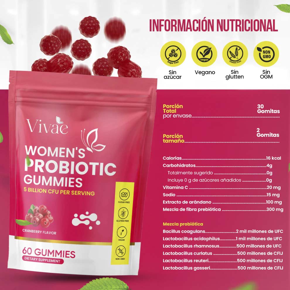Vivae® - Gomitas con Probióticos Cranberry